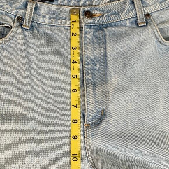 Lands End Women Light Wash Denim Jeans Leather Tag Regular Tapered Sz 37R - Picture 5 of 12